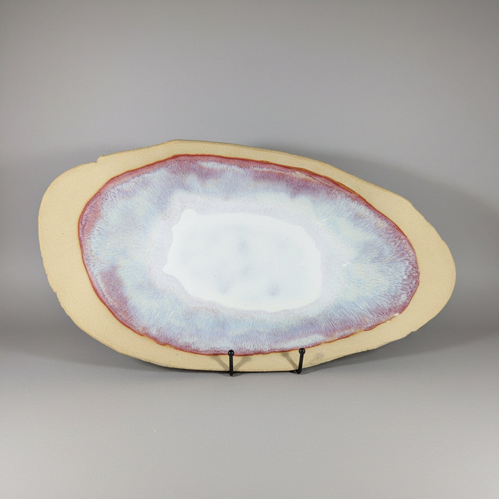 CMA0051 - Buff Clay Natural Edge Platter by Lynae