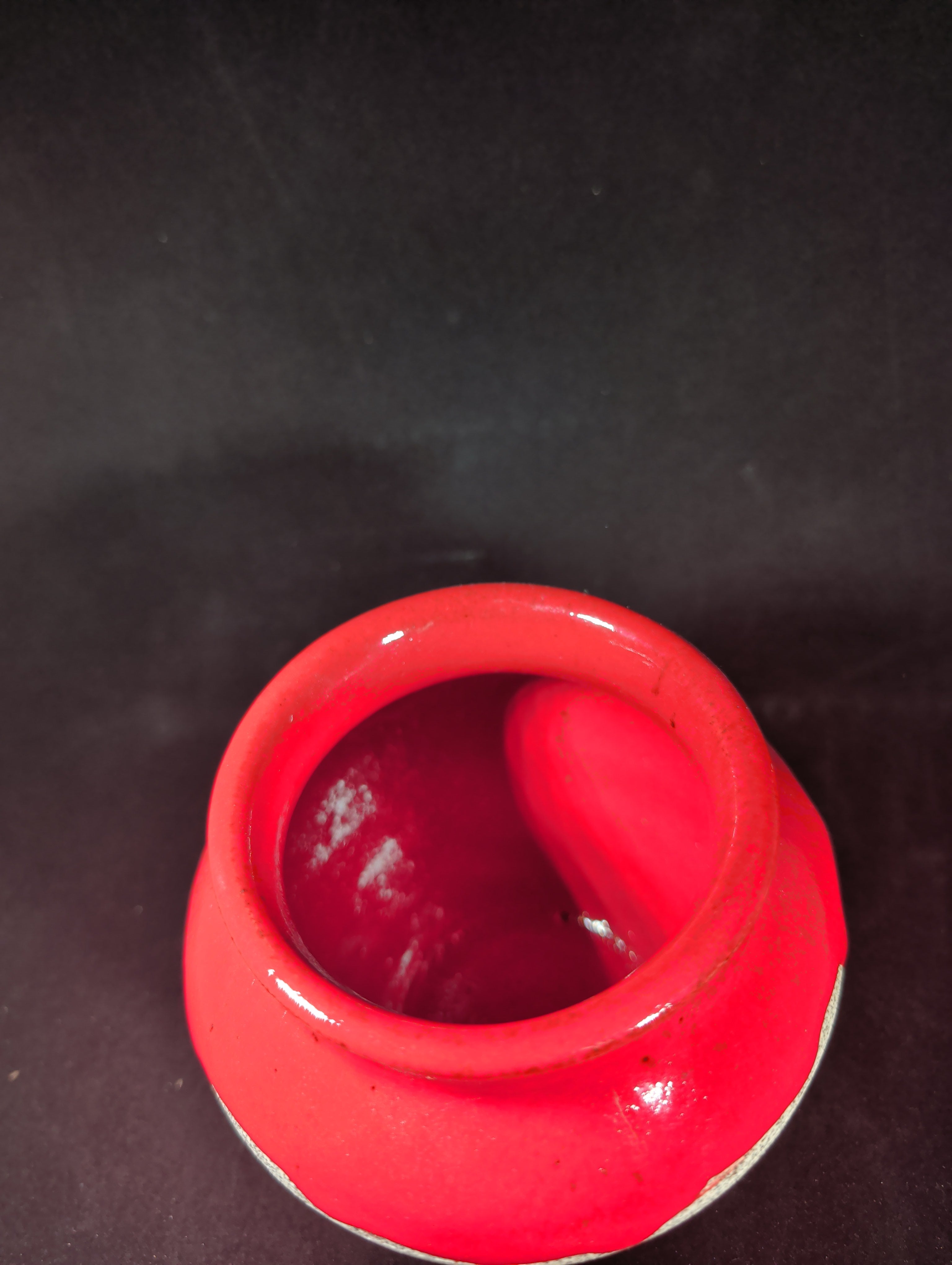 CMA0009 - Red Black and White Vase by Abby