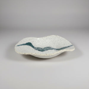 CMA0083 - White Speck Candle Holder/ Valet Tray by Lynae