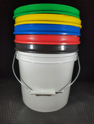 CMS0013 - White Reusable 2 Gal Buckets - reusable lid (your choice) (2 part)