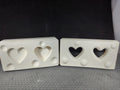 Unknown Small Heart Box with Lid plaster casting mold, listed as used, good condition