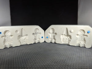 CM1360 - M1304 Mayco Gingerbread Boy, Girl & House Orn Mold