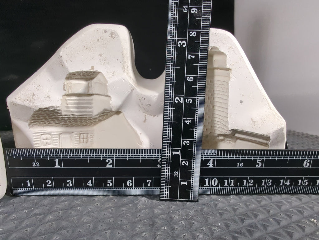 CM1338 - H638A Hershey Molds Cottage & Lighthouse (2) Ornaments Mold