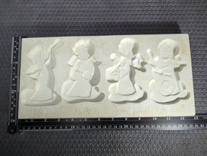 CM1317 -  487 SK Potteries Open Pour (4) Angels Ornaments Mold