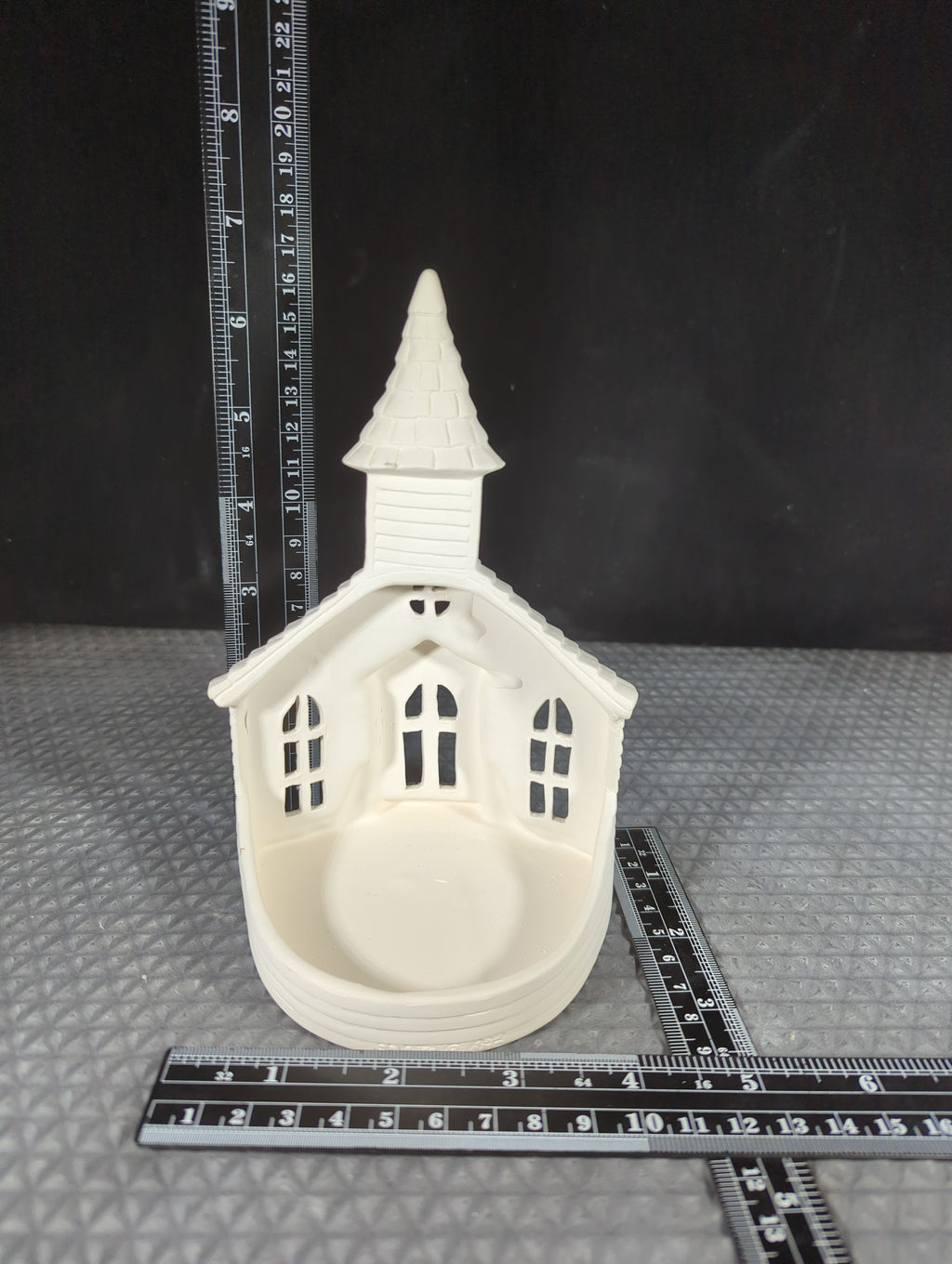 CM1267B3 -S-3563 Scioto 6" Lightable Church Votive Low fire Bisque