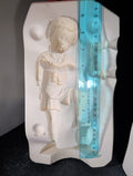 CM0057 - J1527 Clay Magic White Soccer Player Boy