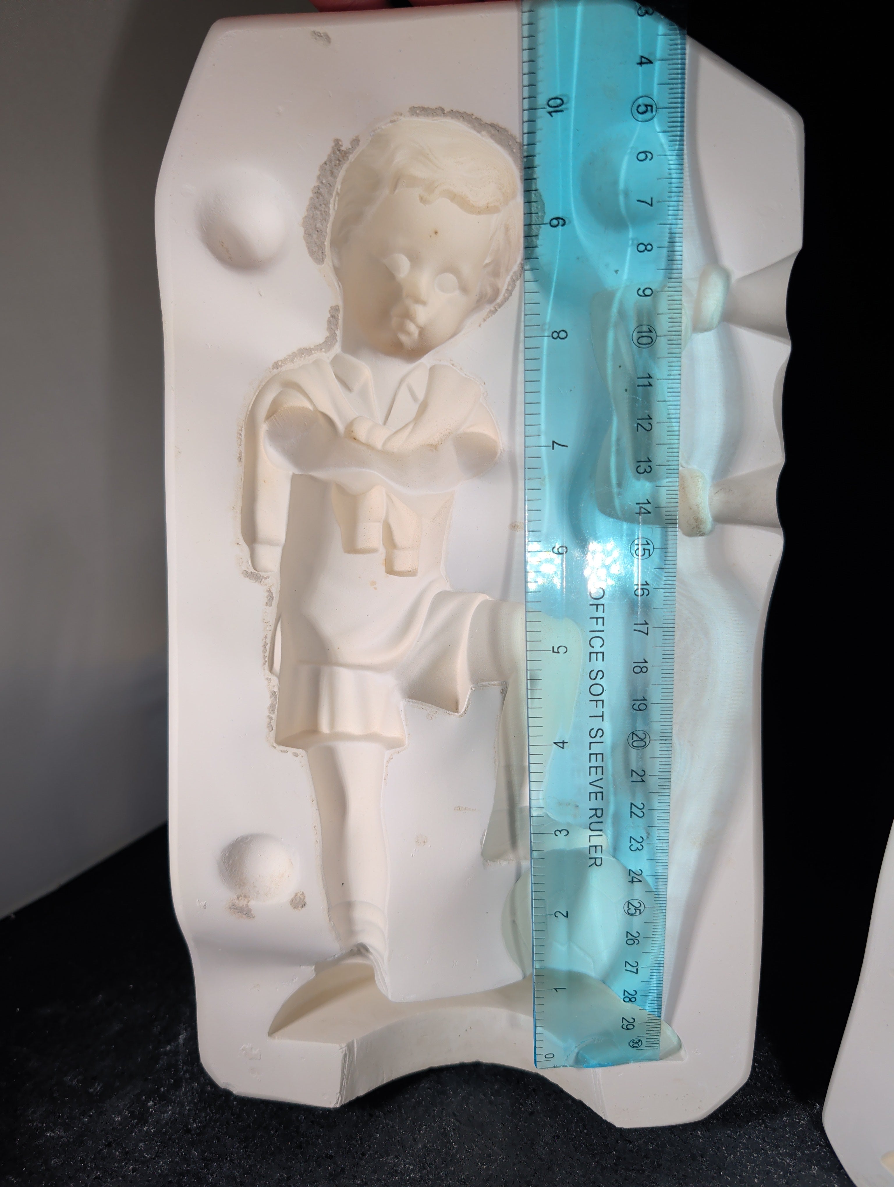 CM0057 - J1527 Clay Magic White Soccer Player Boy