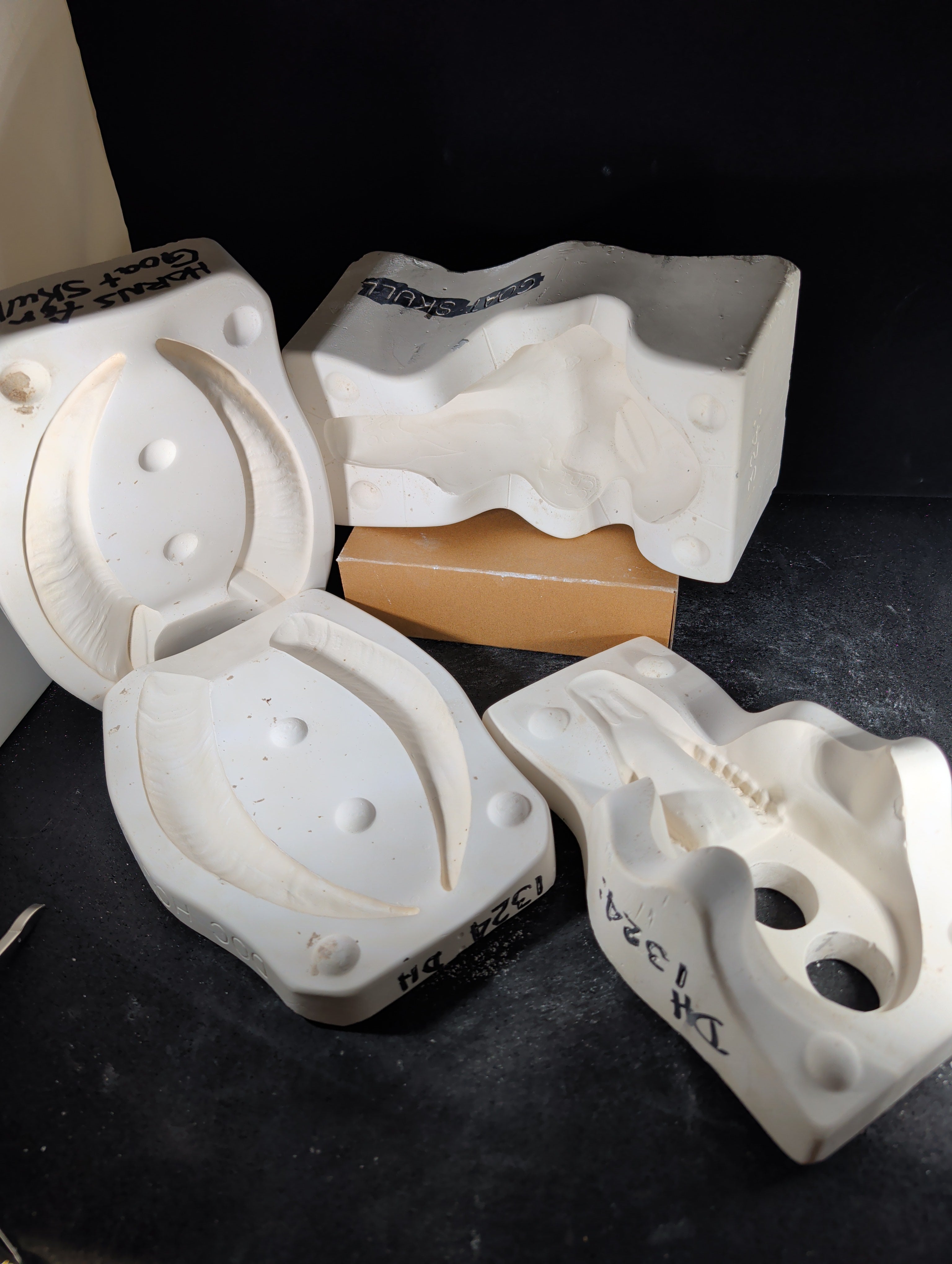 CM0019 - 1324 Doc HollidaySkull, Mountain Goat 13"L (2 molds)