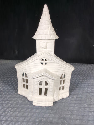 CM1267B3 -S-3563 Scioto 6" Lightable Church Votive Low fire Bisque