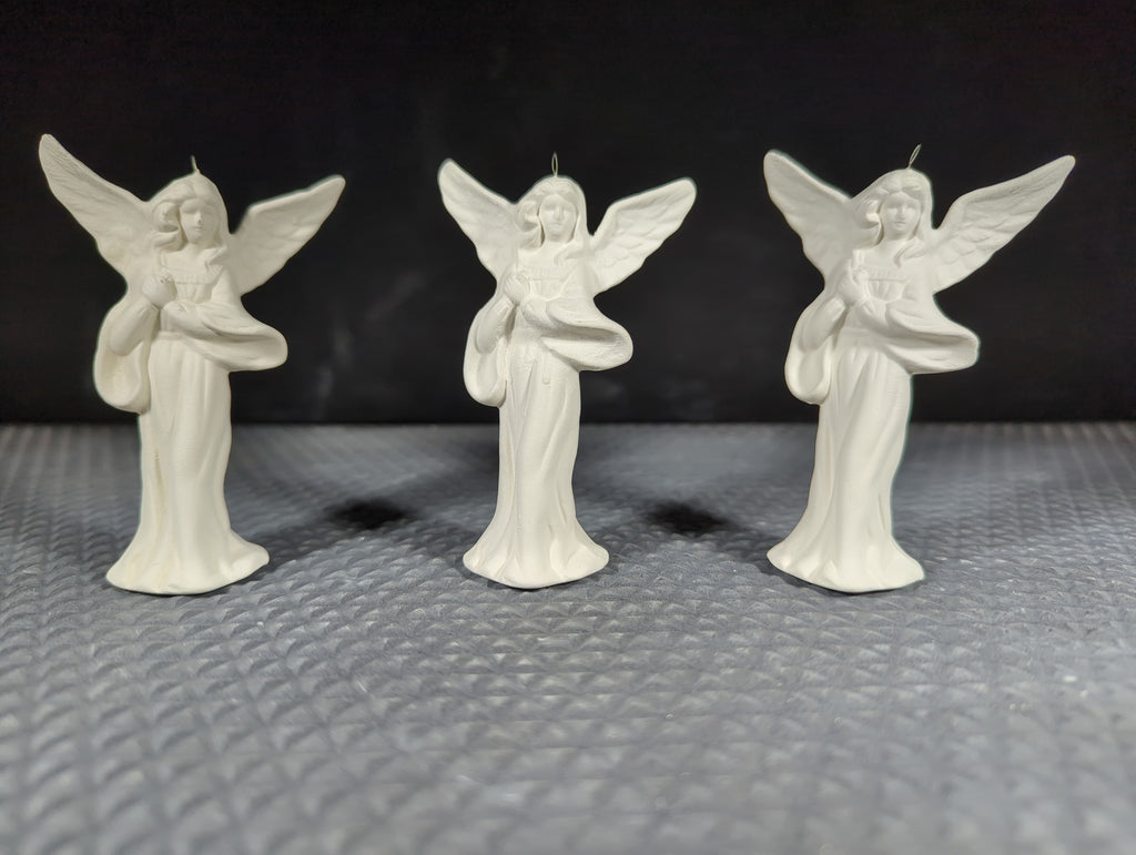 CM1489B - 3.5" T Angel Ornament Bisque Low Fire Group C