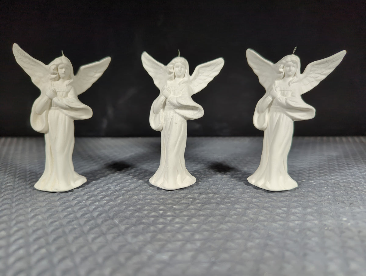 CM1489B - 3.5" T Angel Ornament Bisque Low Fire Group C