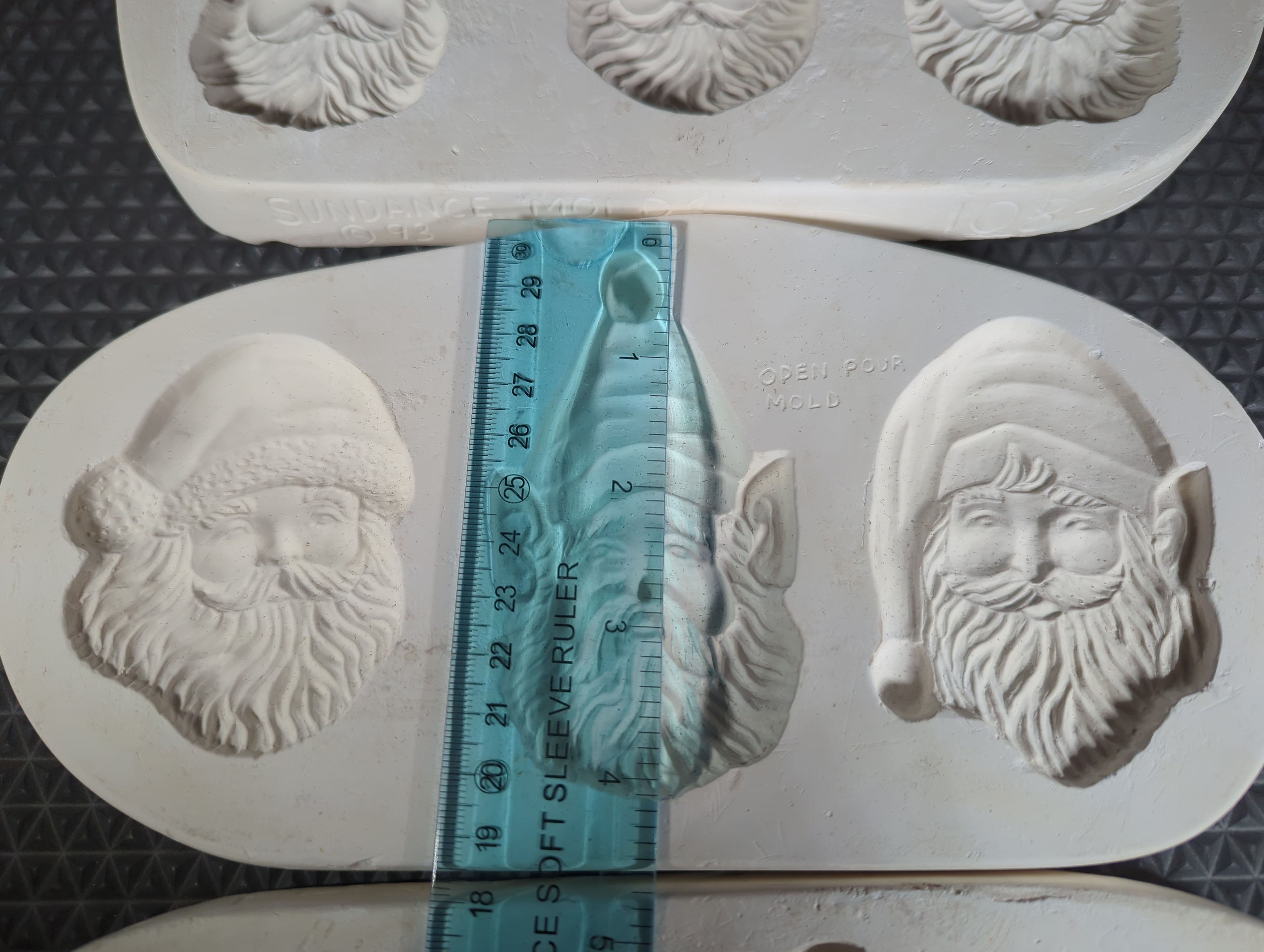 CM0389- Sundance Santa Ornament Press/Sprig Mold Set of 3